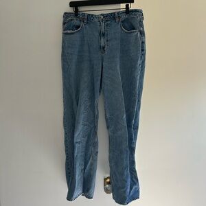 Abercrombie & Fitch Light Blue High-Rise Straight Jeans
